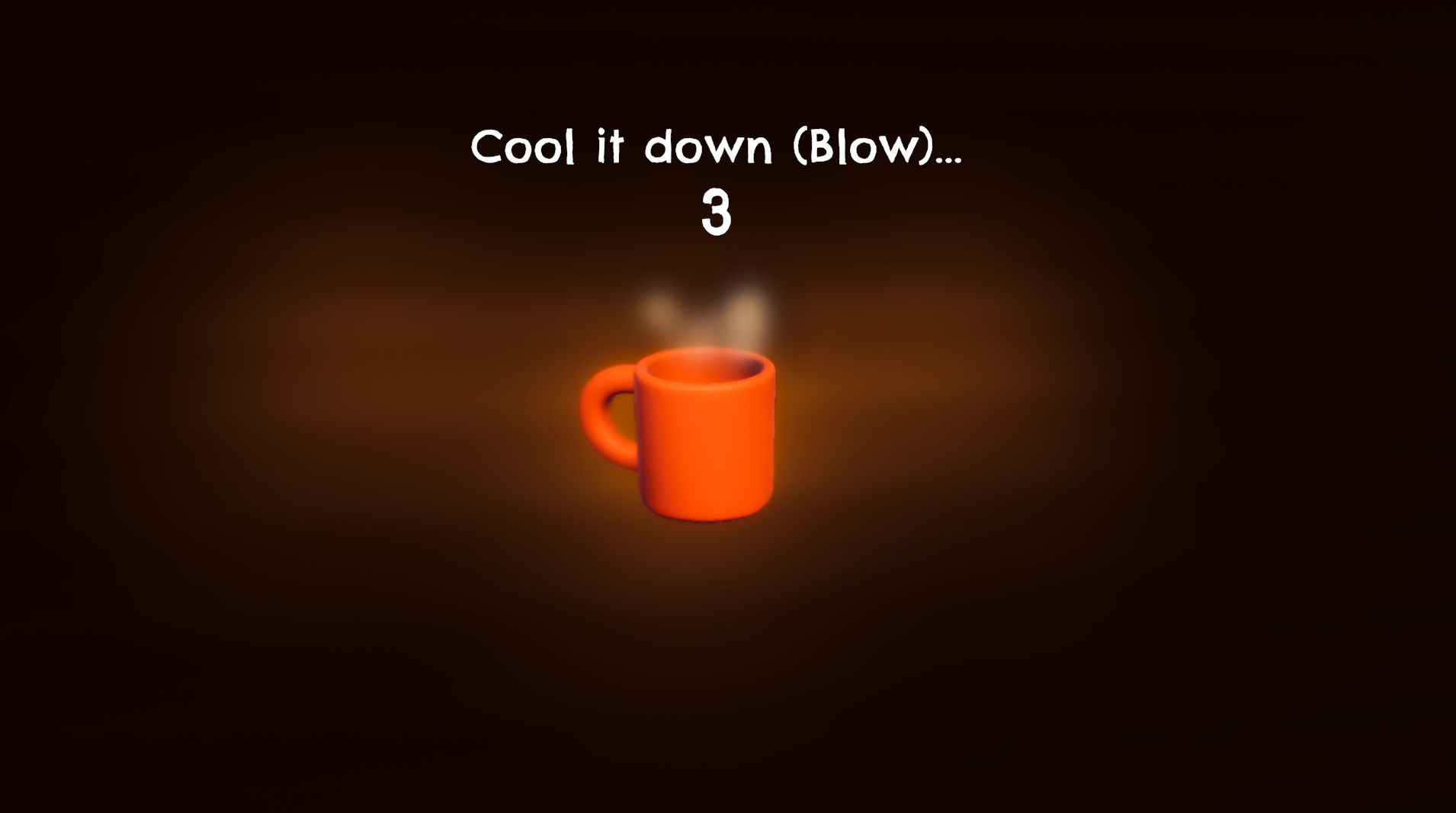 Illustration of a child doing the hot chocolate breathing exercise